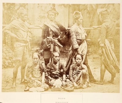 Bugis, Singapore, uit The People of India, door J. Forbes Watson, uitgegeven 1868 door English Photographer